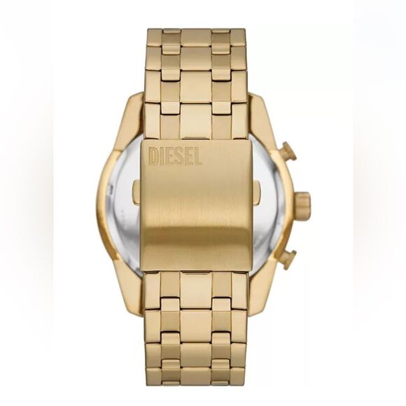 Diesel Men's Chronograph Split Gold-Tone Stainless Steel Bracelet Watch 51mm NEW - Picture 2 of 11